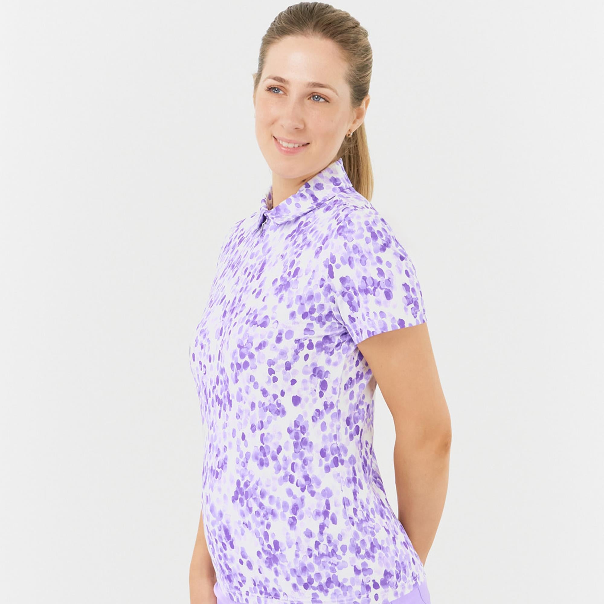 Pure Golf Amity Ladies Golf Polo Shirt Violet Fields